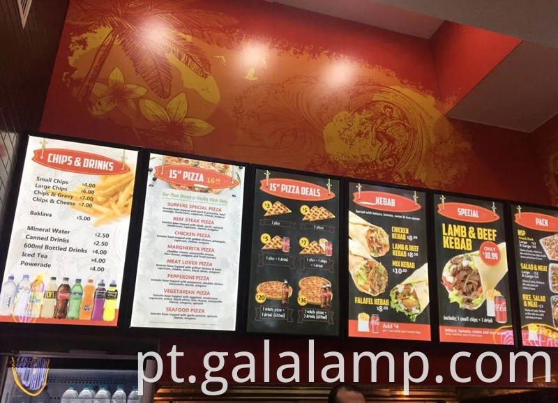 LED LED POSTER PULHOREMENT LIGHT CAIXA SNAP LAMP